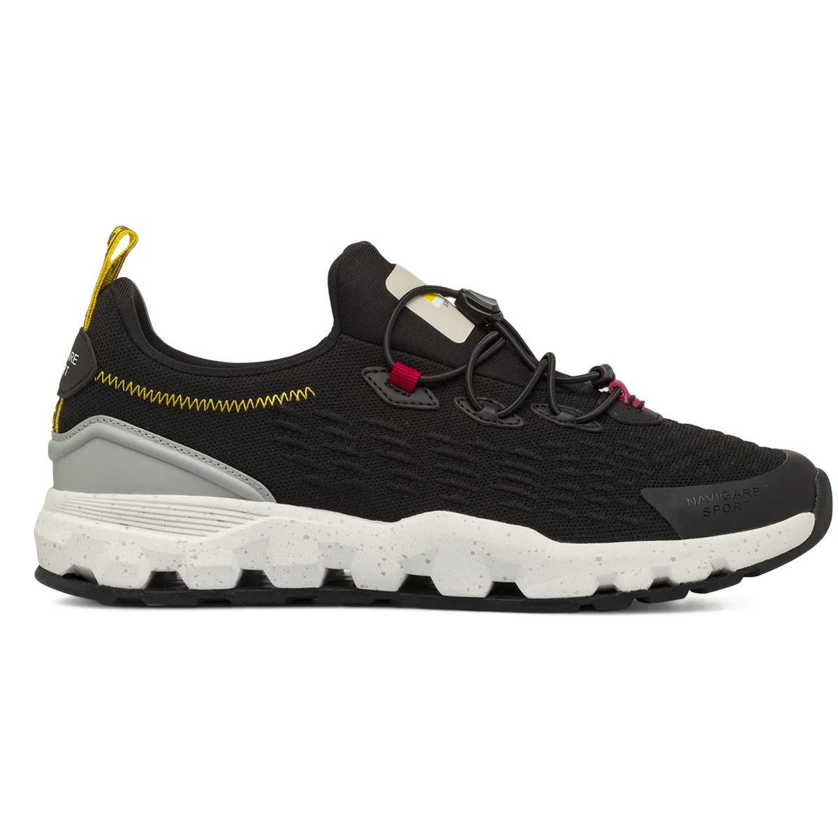 Sneakers sportive Uomo nere in mesh con lacci rapidi Navigare Sport