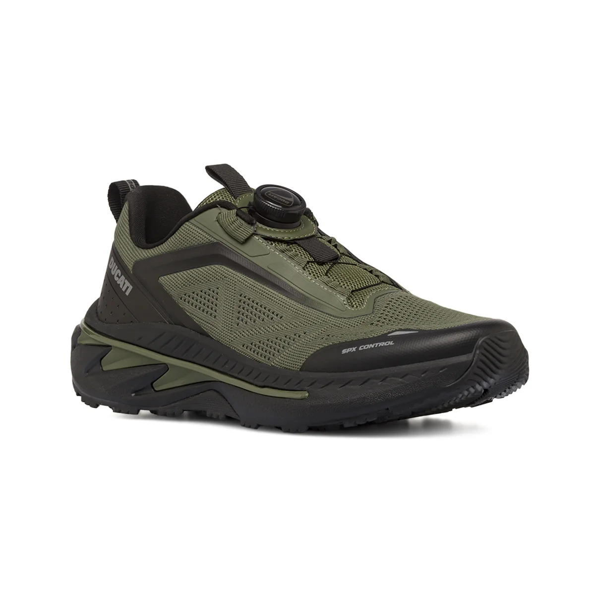 Sneakers sportive verde militare da Uomo con allacciatura rapida Ducati