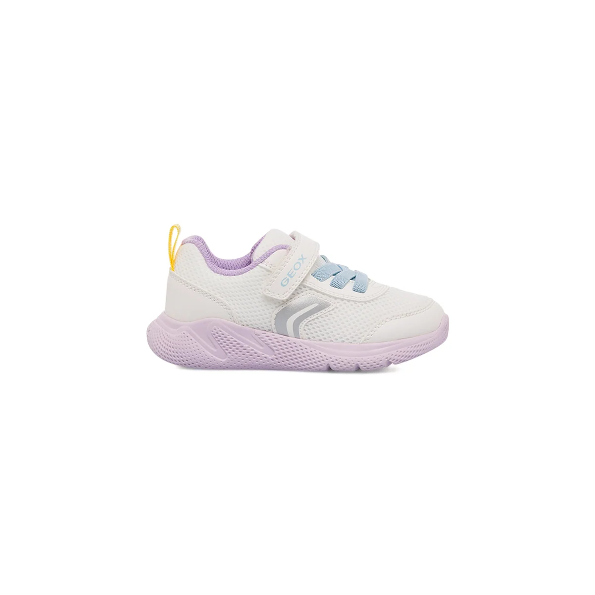 Sneakers traspiranti primi passi bianche e lilla da bambina Geox Sprintye