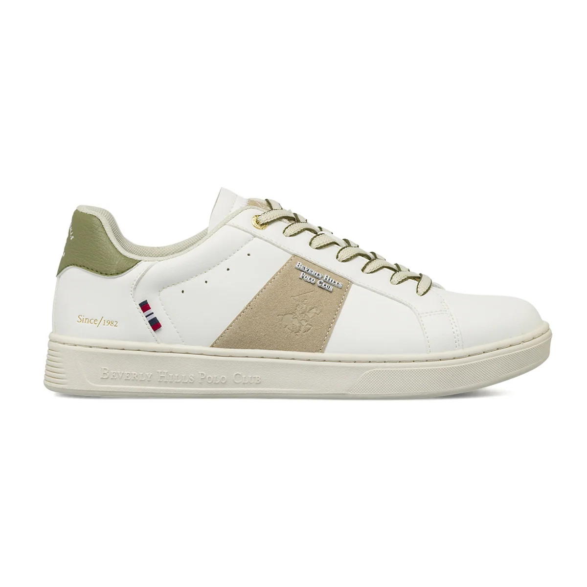 Sneakers Uomo bianche con dettagli scamosciati Beverly Hills Polo Club