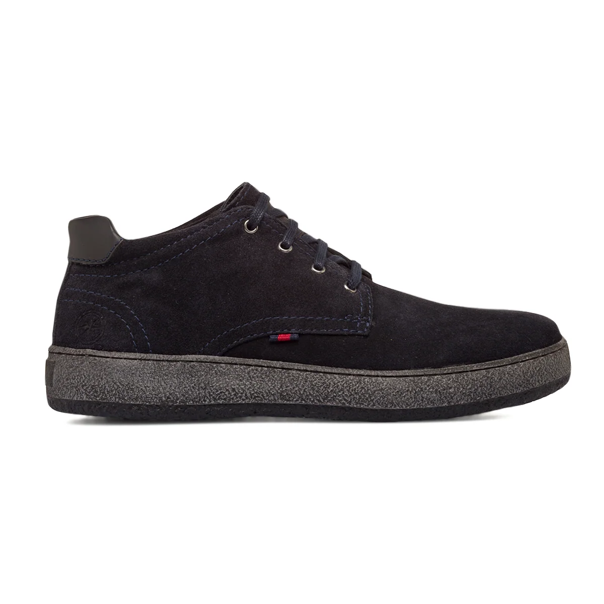 Sneakers Uomo Blu in pelle scamosciata e lacci in tono La Cuoieria