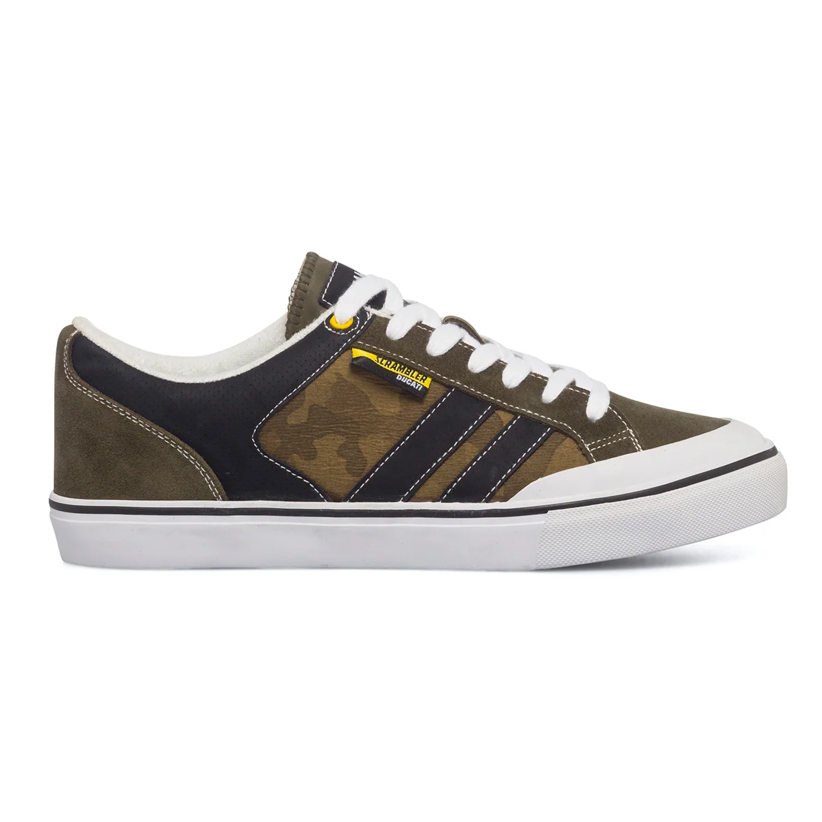 Sneakers verde militare da uomo Scrambler Ducati Camillo