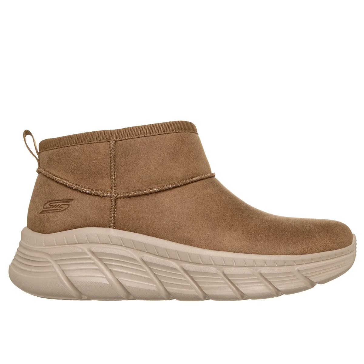 Stivaletti Bassi Marroni da Donna effetto scamosciato Skechers