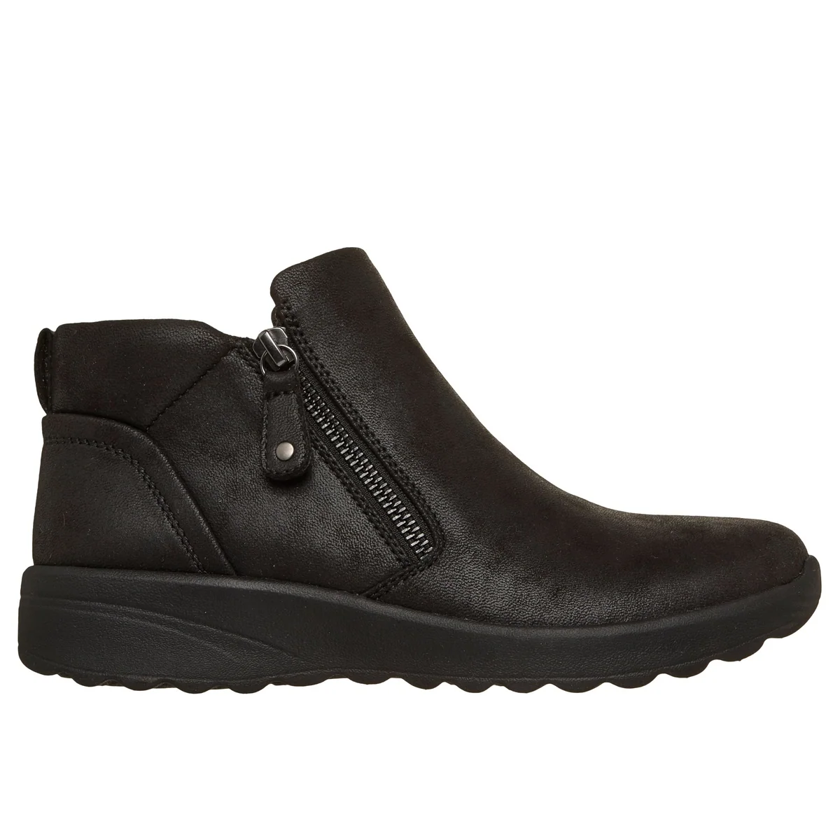 Stivaletti bassi neri da Donna con zip laterale e Memory Foam Skechers
