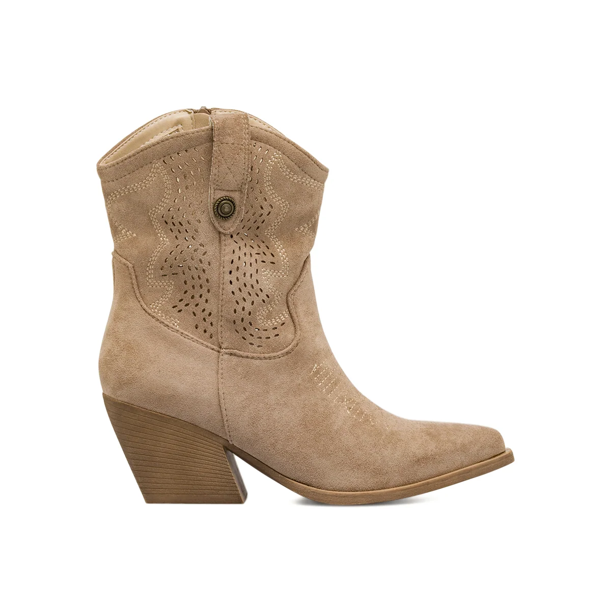 Stivaletti Camperos da Donna khaki effetto scamosciato Lora Ferres