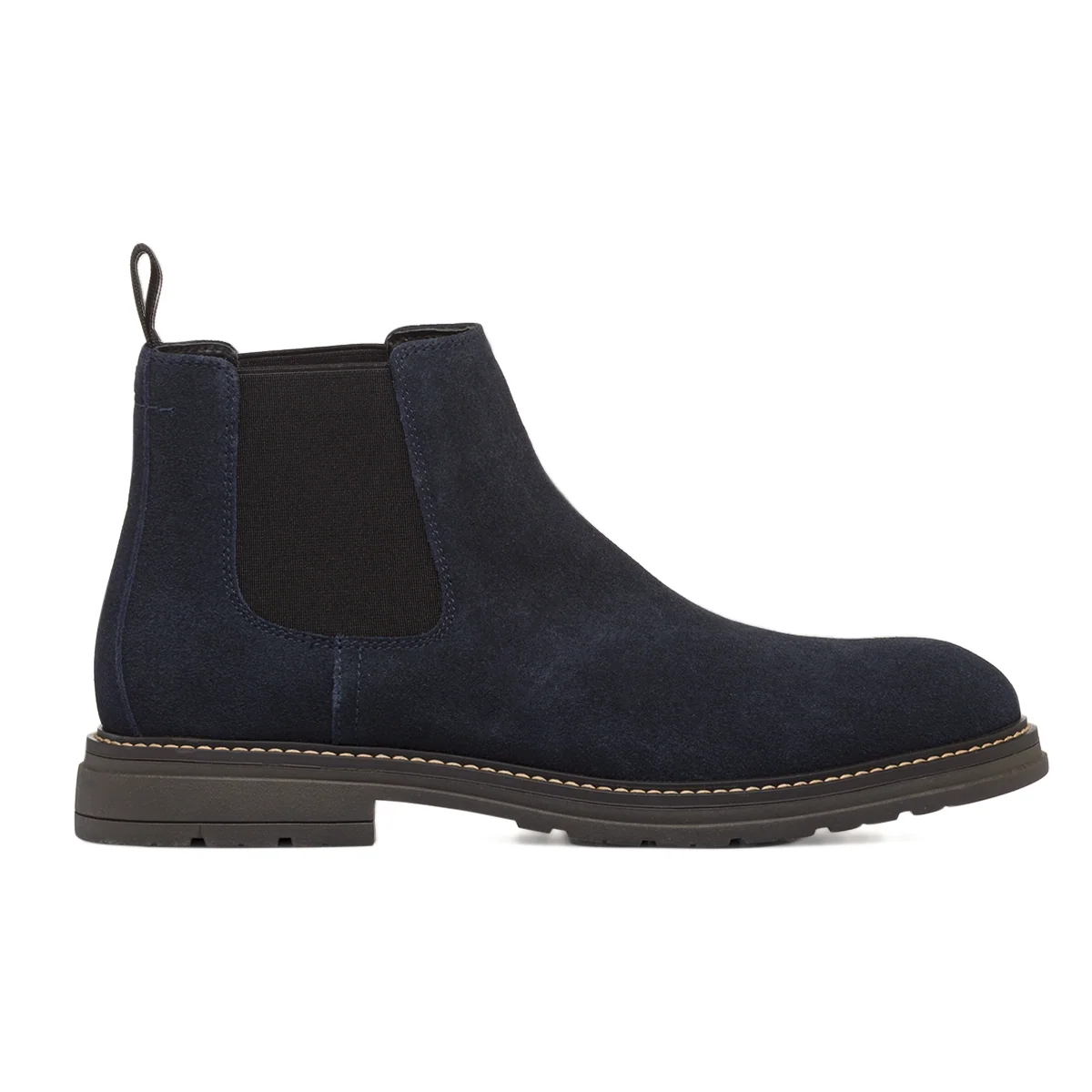 Stivaletti Chelsea da Uomo blu effetto scamosciato Pierre Cardin