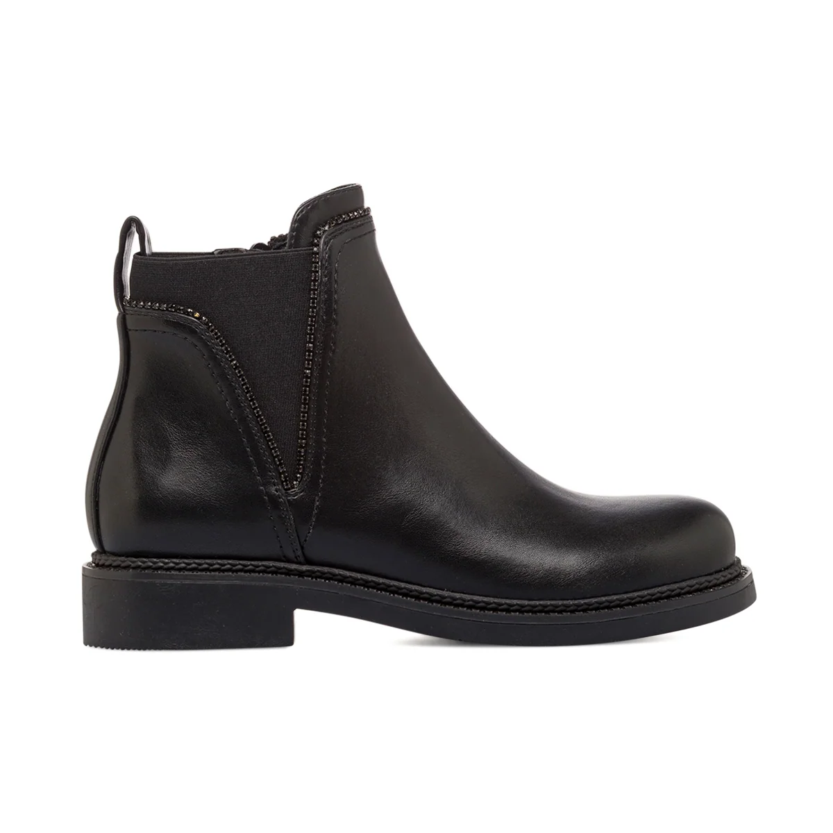 Stivaletti Chelsea neri da Donna con zip e borchie Lora Ferres