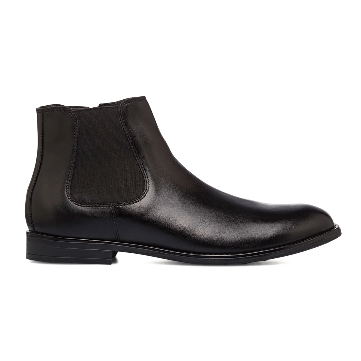 Stivaletti eleganti con fascia elastica neri in pelle da uomo La Cuoieria