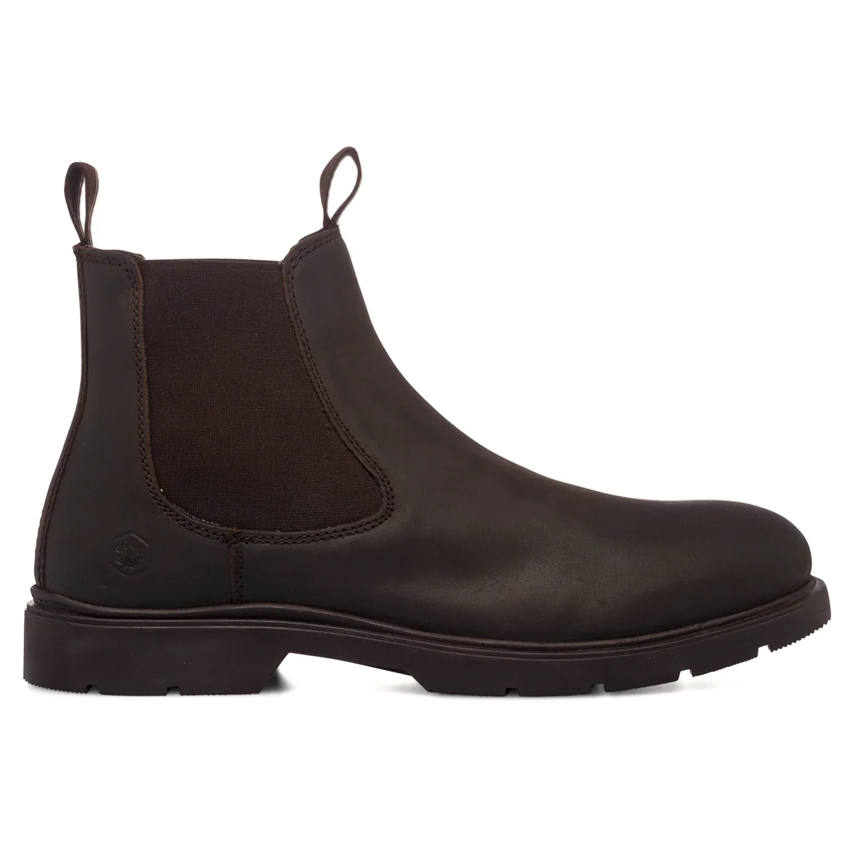 Stivaletti marroni in pelle da uomo con inserti elastici Lumberjack Charlie