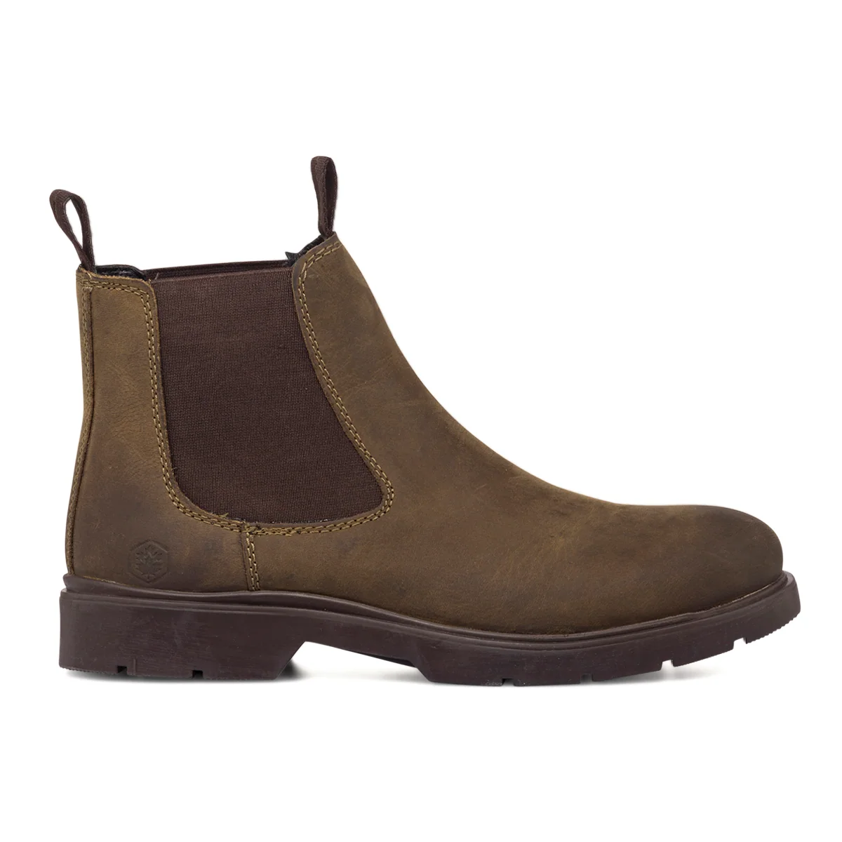 Stivaletti marroni in pelle da uomo con inserti elastici Lumberjack Charlie