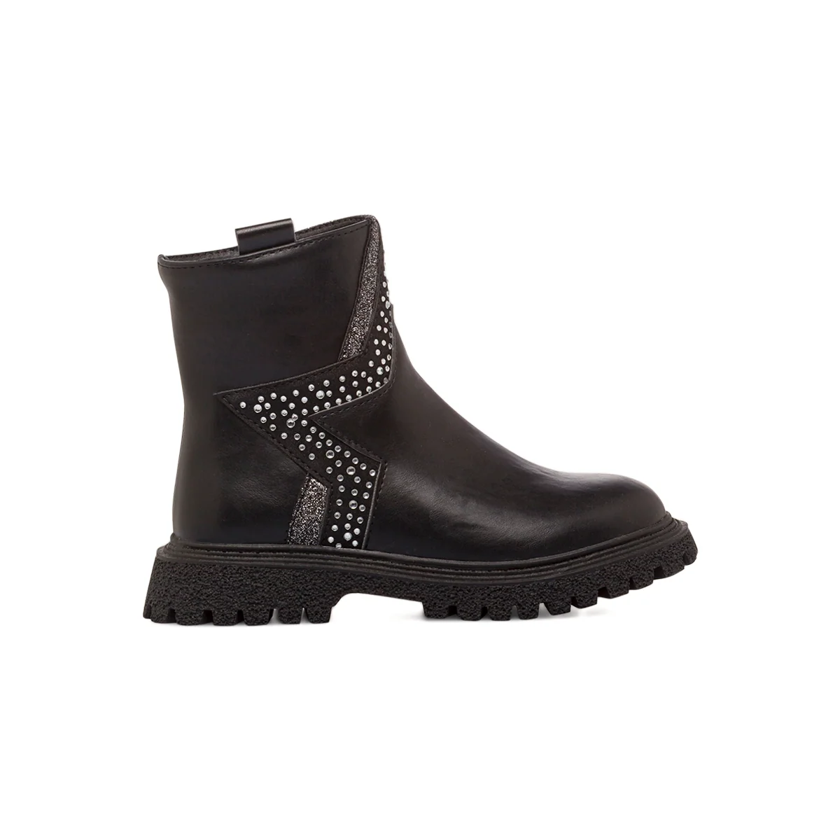 Stivaletti neri Bambina con glitter e strass Le Scarpe di Alice