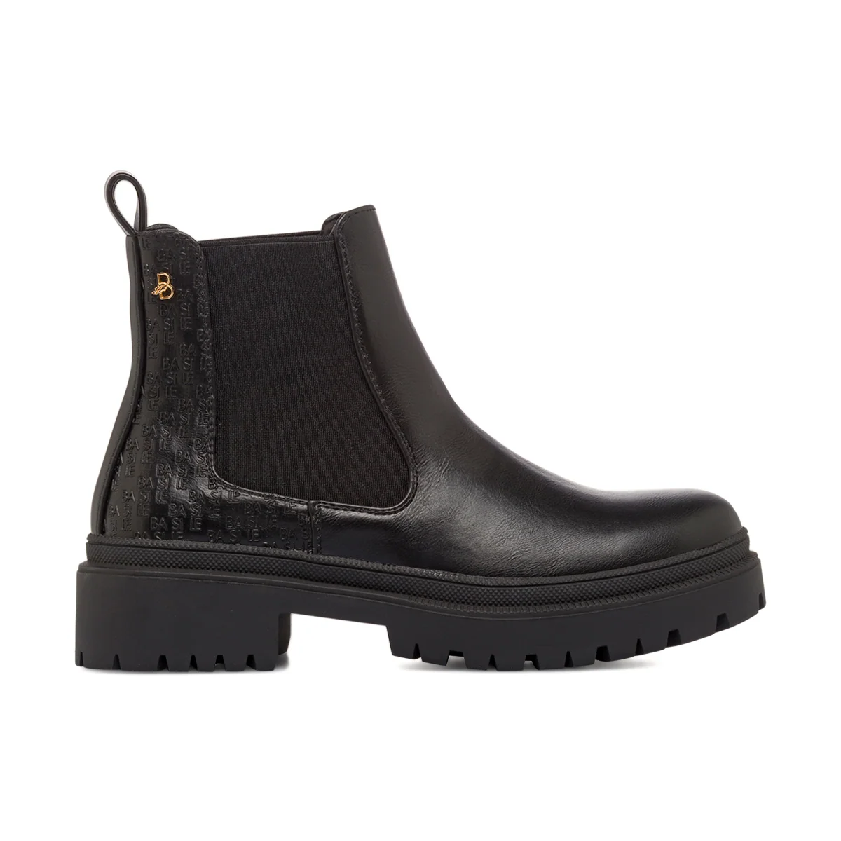 Stivaletti neri da Donna con fascia elastica e logo Basile