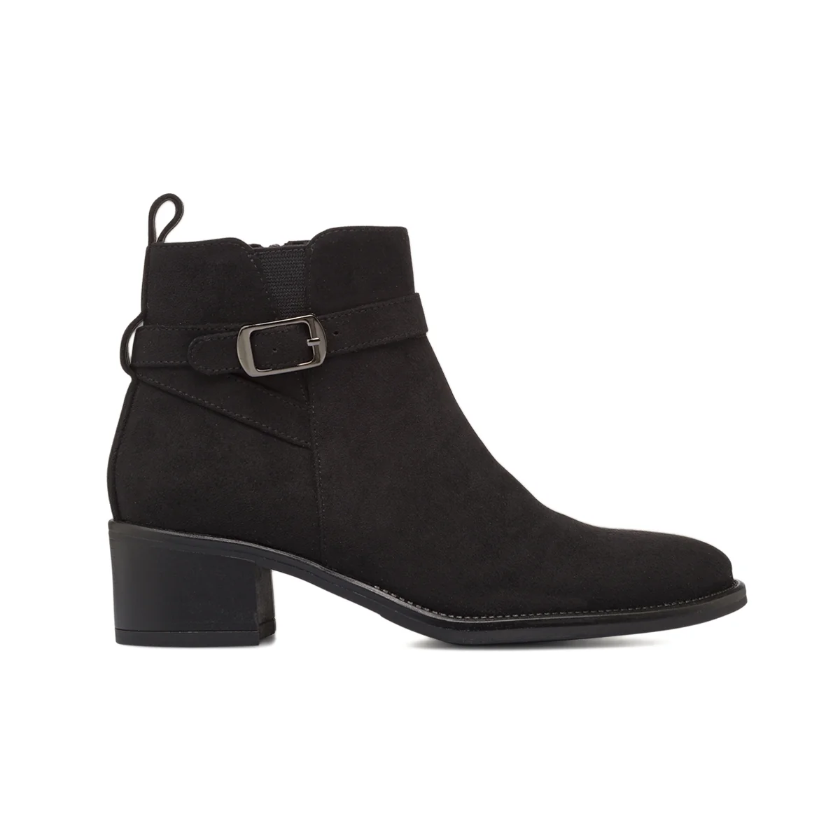 Stivaletti Neri da Donna effetto suede con tacco basso Lora Ferres