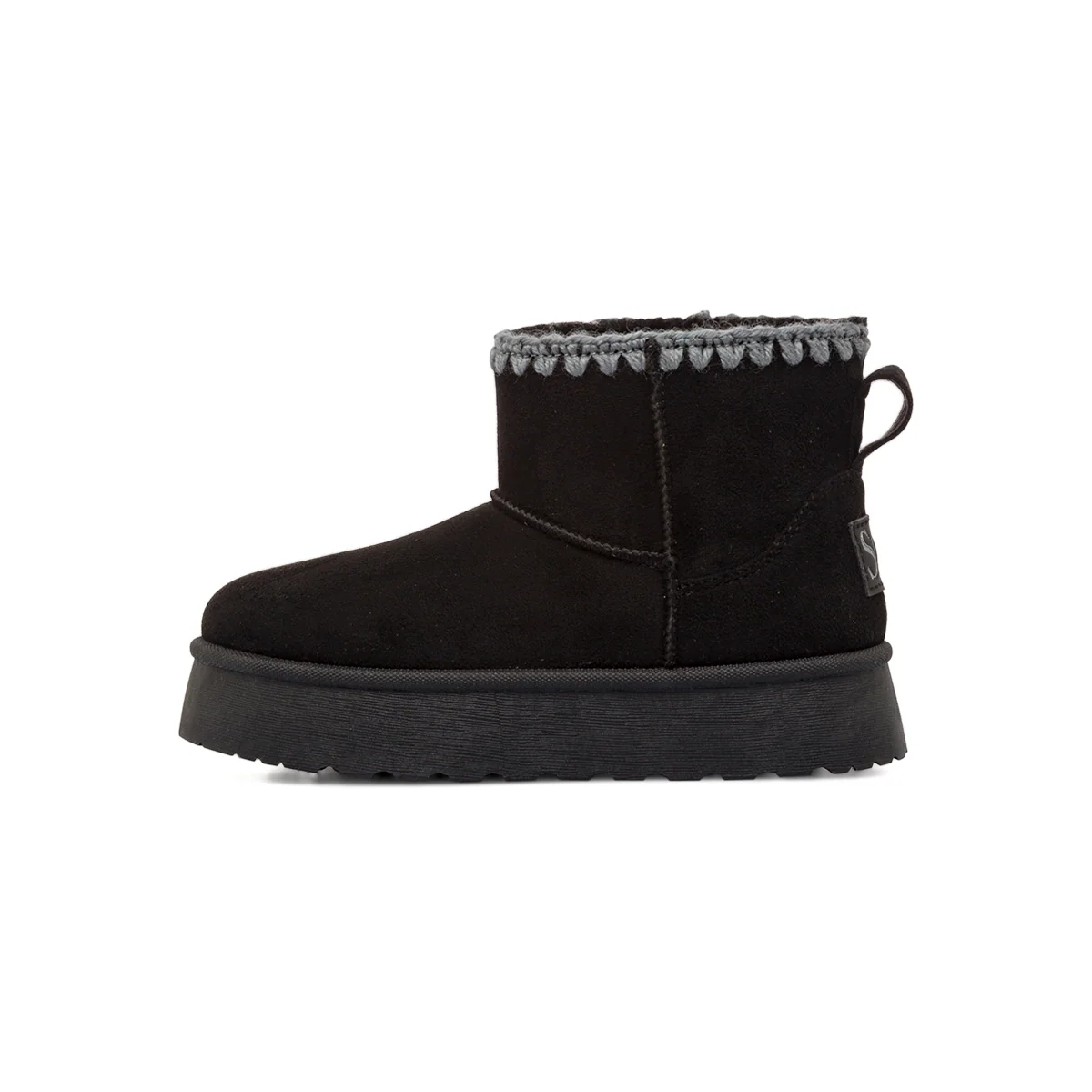 Stivaletti platform imbottiti cozy boots da bambina neri Solo Soprani