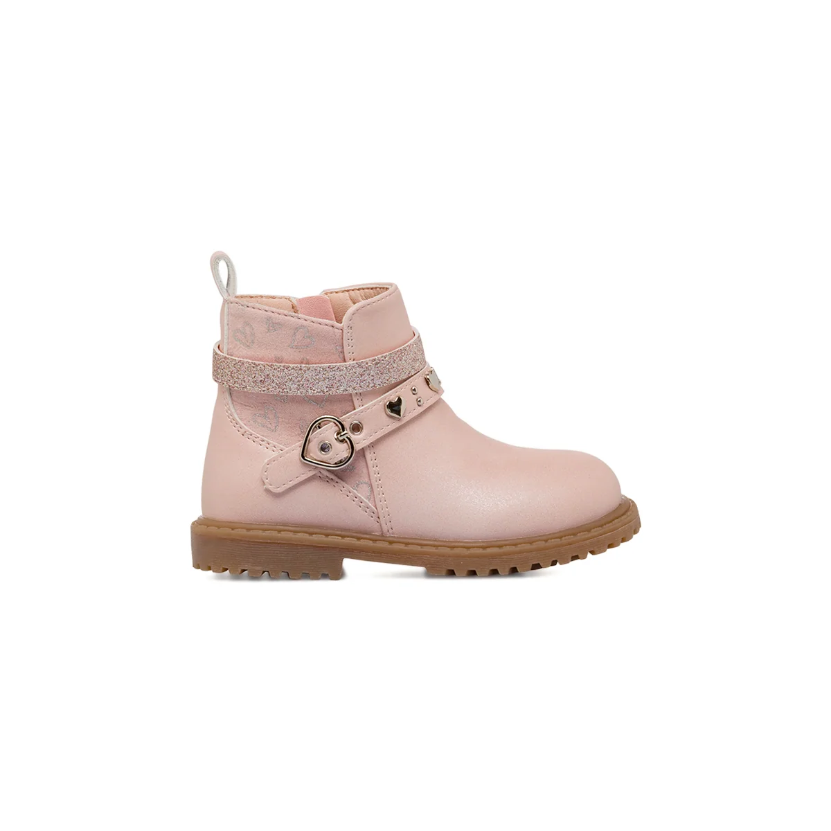 Stivaletti rosa da Bambina con glitter e cuori Le scarpe di Alice