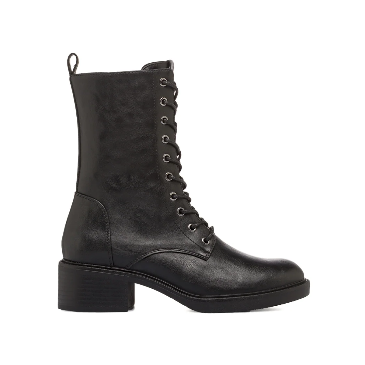 Stivaletti stringati neri da Donna con tacco largo 4.5 cm Lora Ferres