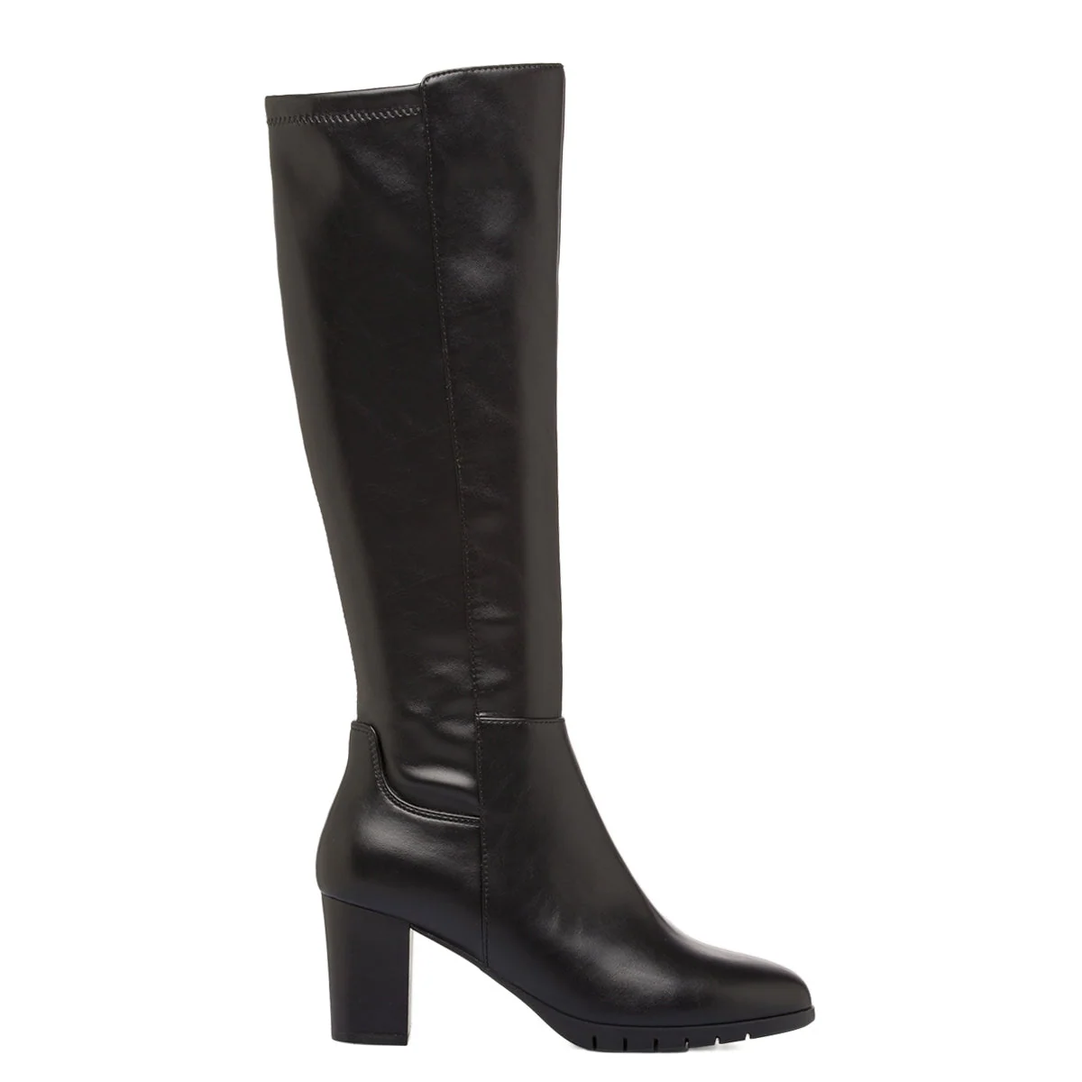 Stivali comfort Neri da Donna con tacco a colonna 7 cm e zip P Soft