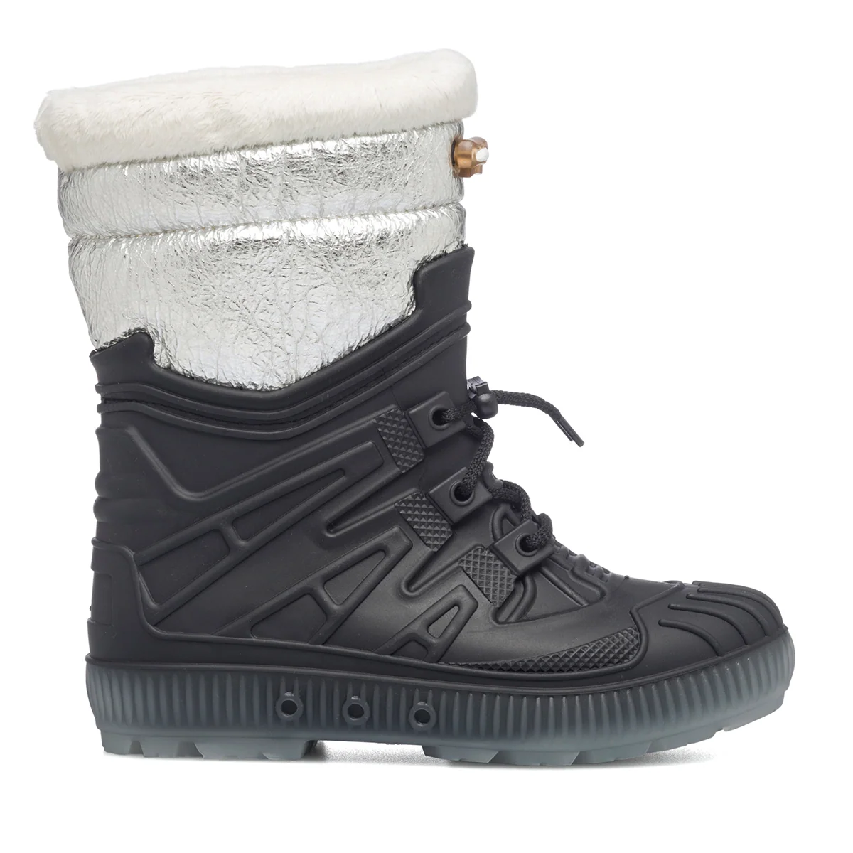 Stivali da neve neri e argento da donna G&G
