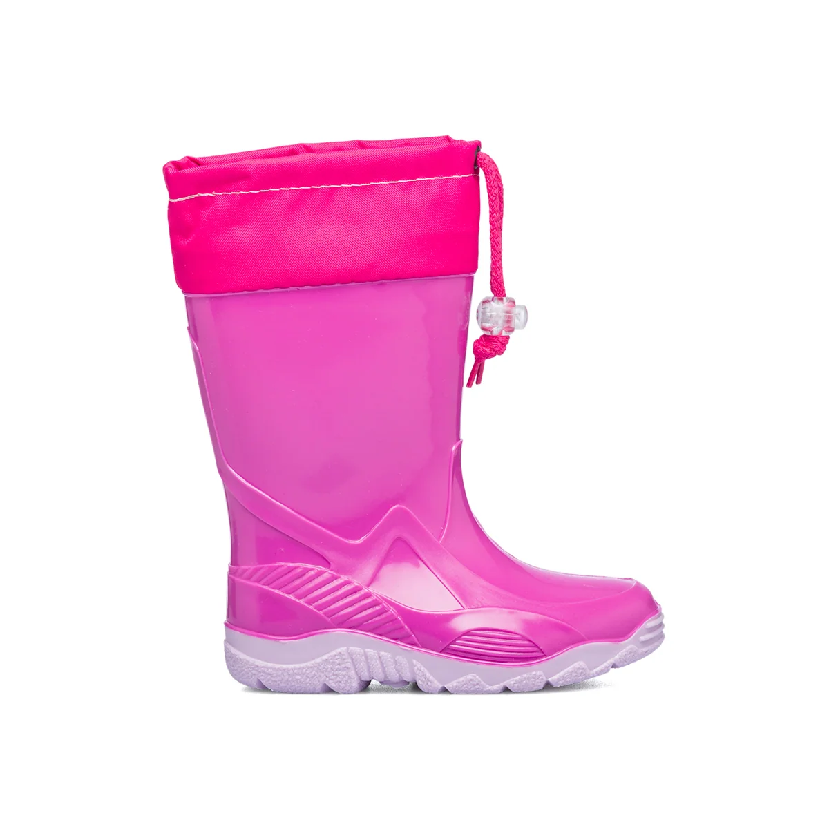 Stivali di gomma fucsia con collarino G&G
