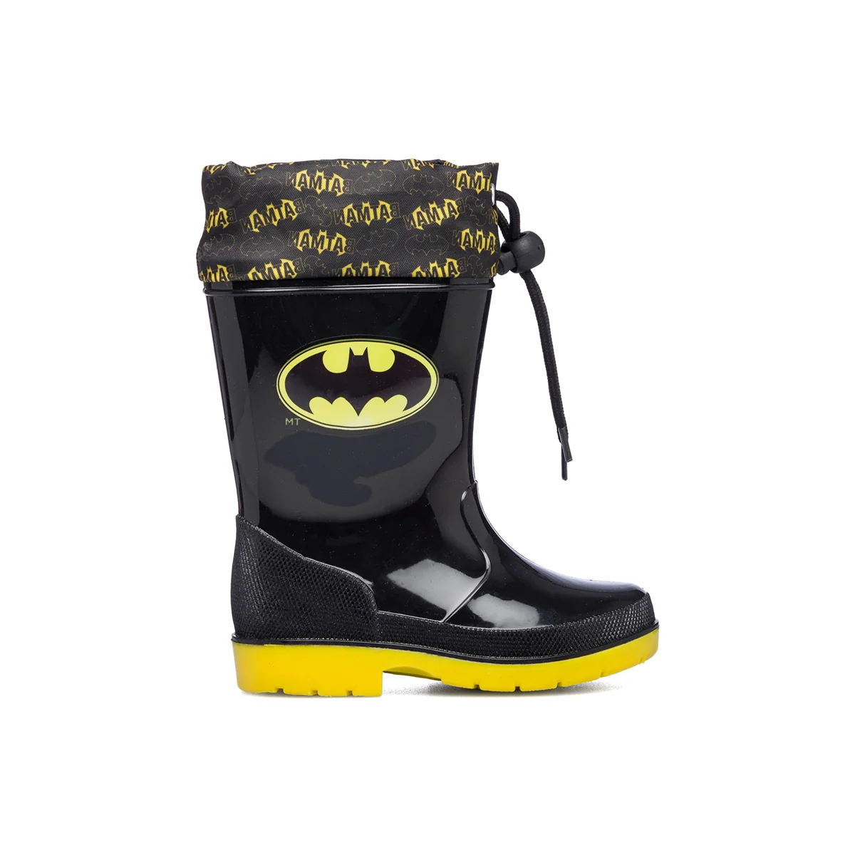 Stivali di gomma neri da bambino con logo Batman