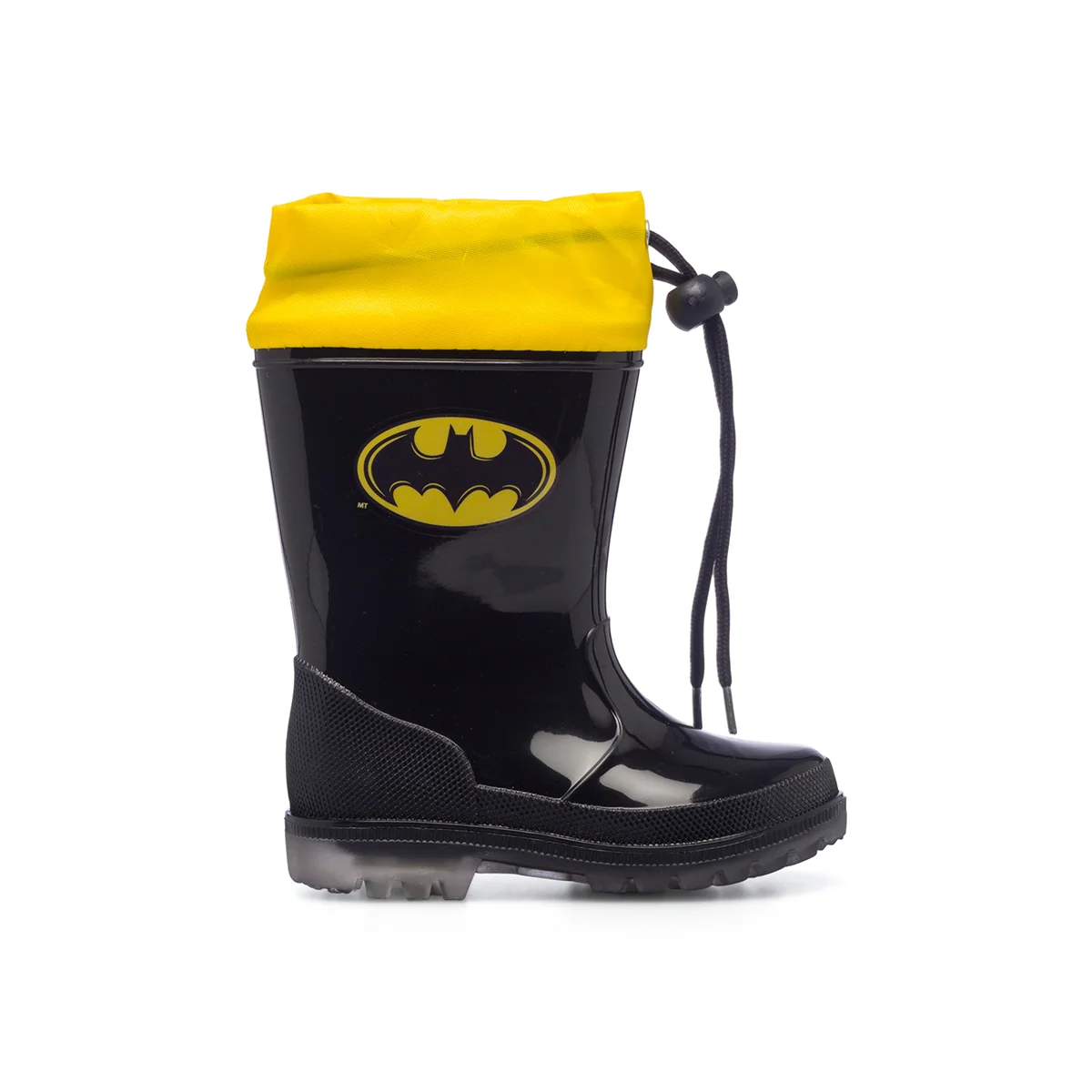 Stivali di gomma neri da bambino con logo Batman