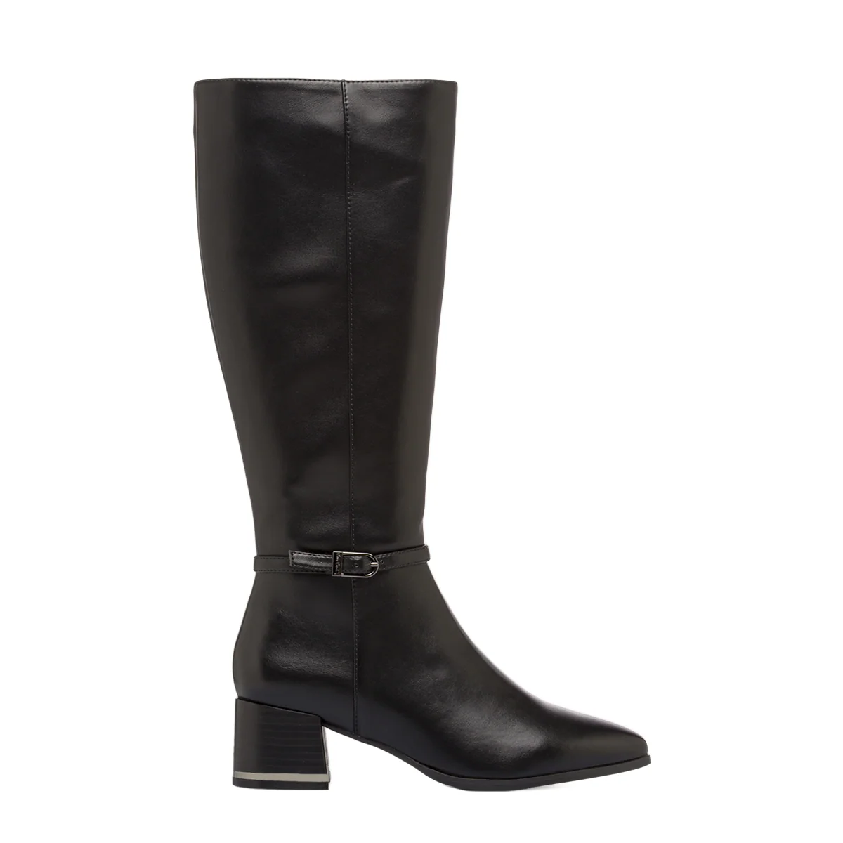 Stivali neri da Donna con cinturino e tacco a colonna 5 cm Pierre Cardin
