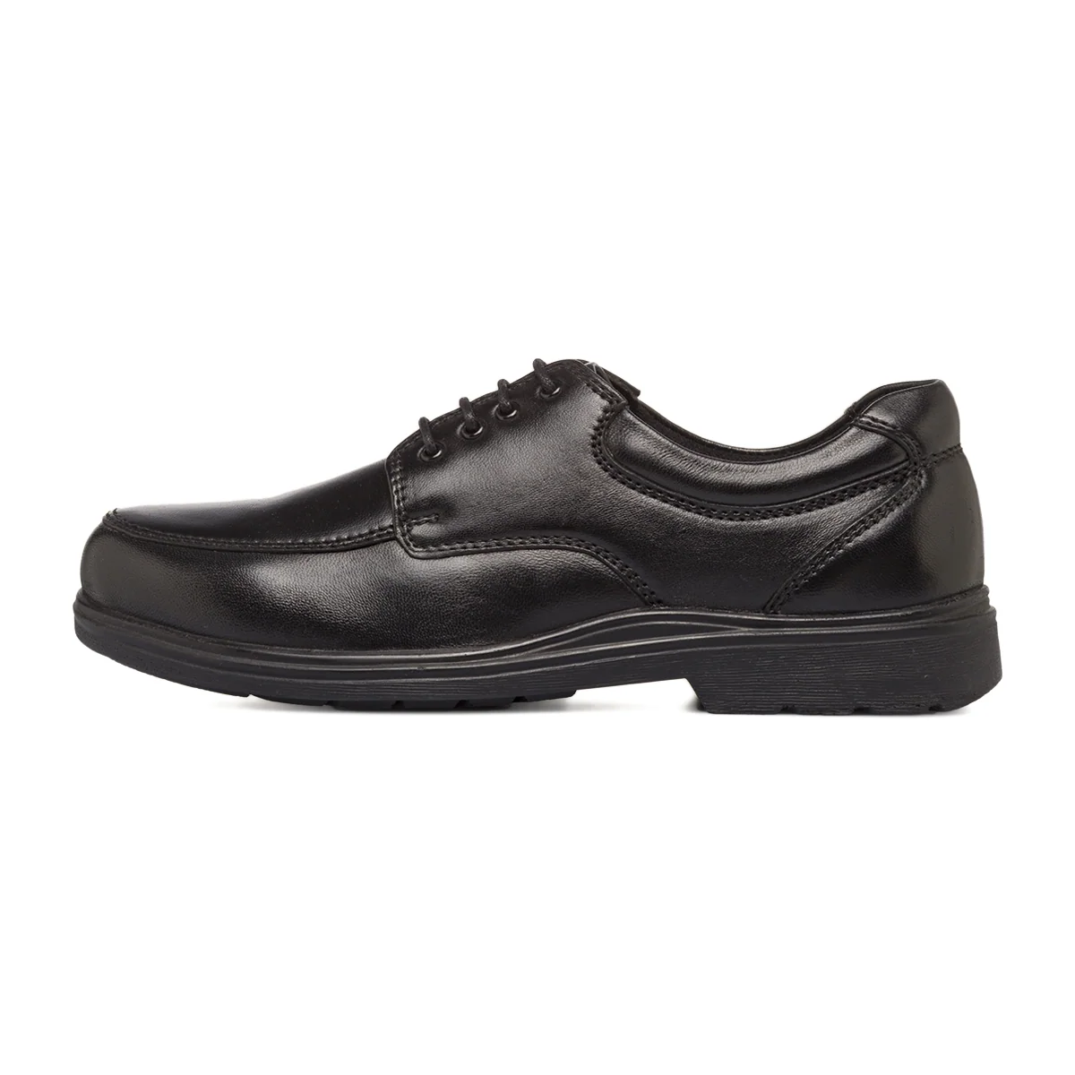 Stringate classiche nere da Uomo in pelle con suola in gomma La Cuoieria