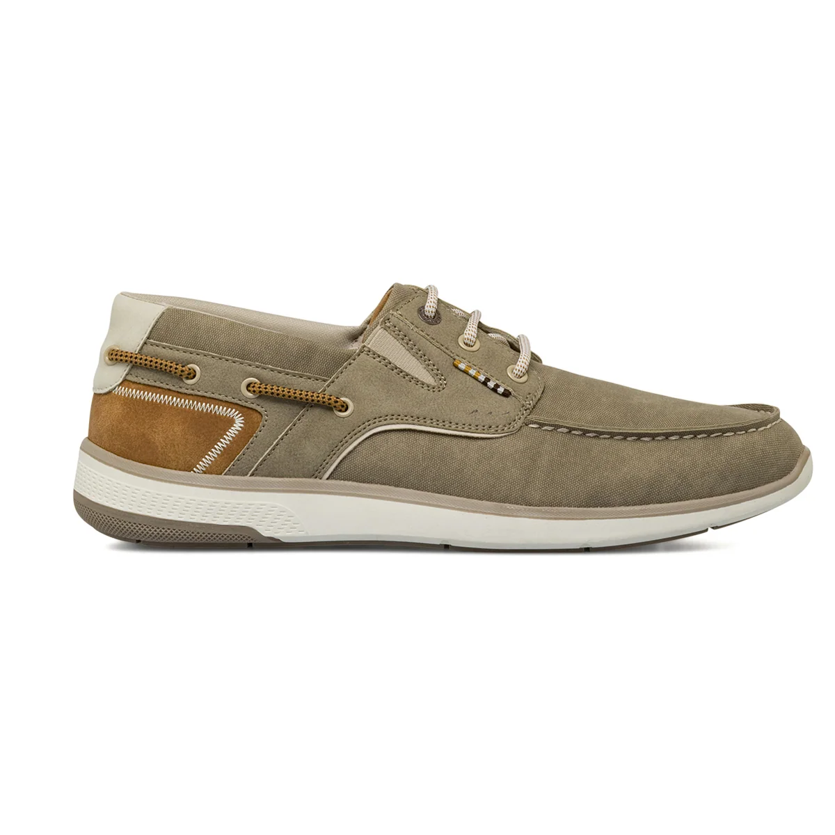 Stringate da barca Uomo beige con dettagli scamosciati Glams