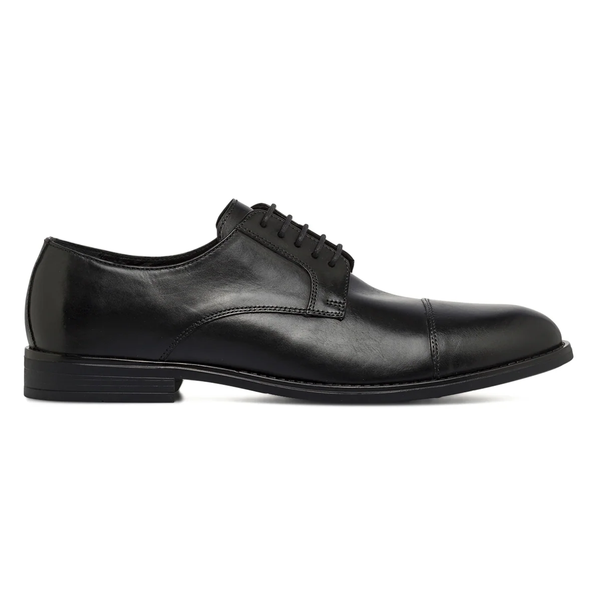 Stringate da uomo nere in pelle con allacciature Derby La Cuoieria