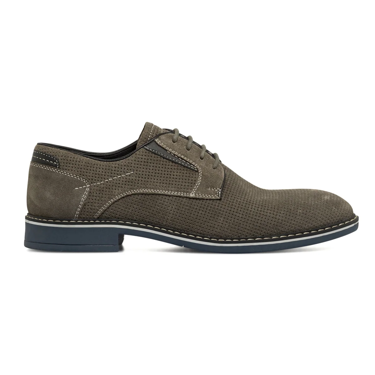 Stringate Derby da uomo nere con microforature La Cuoieria
