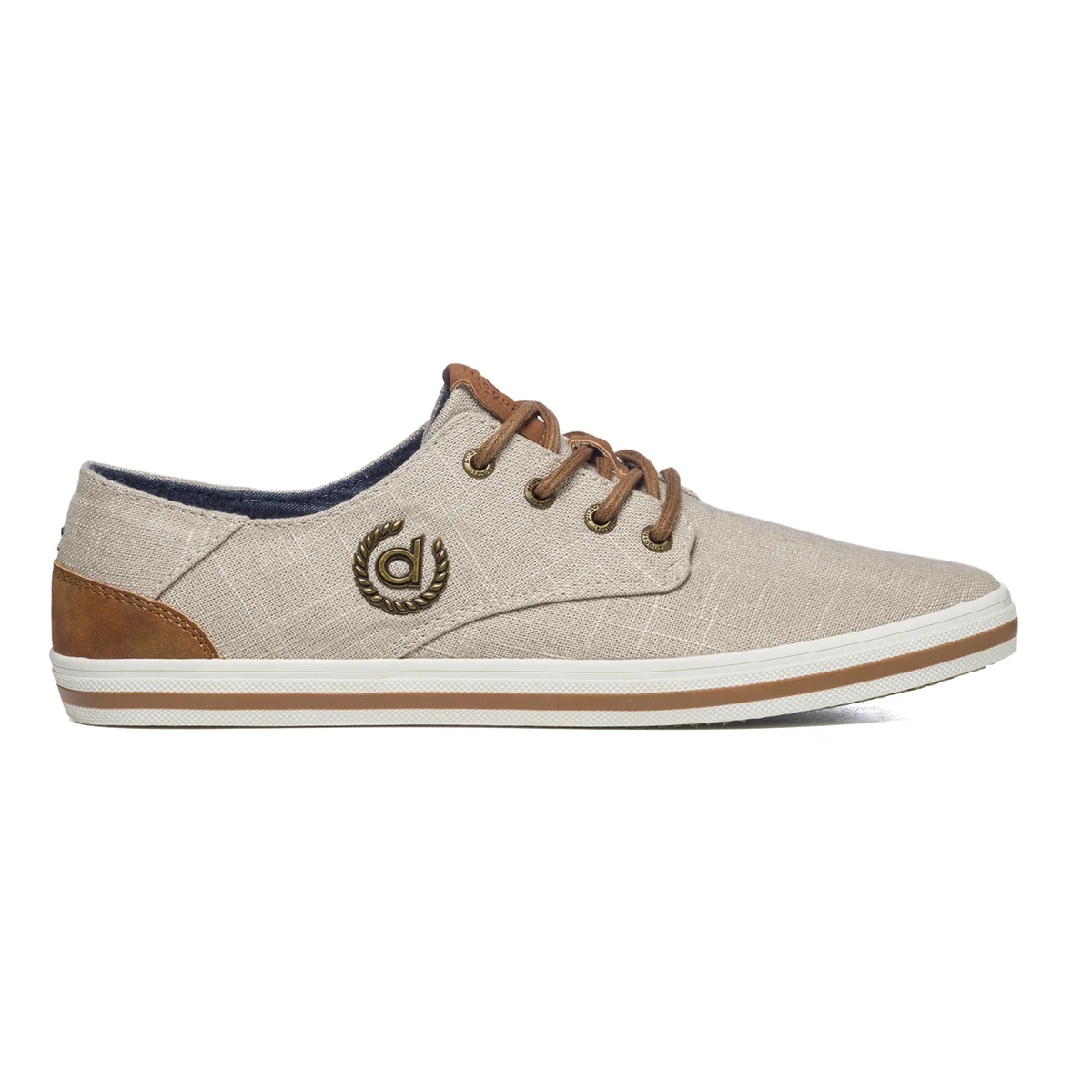 Stringate grigio chiaro in tessuto con dettagli marroni Bugatti