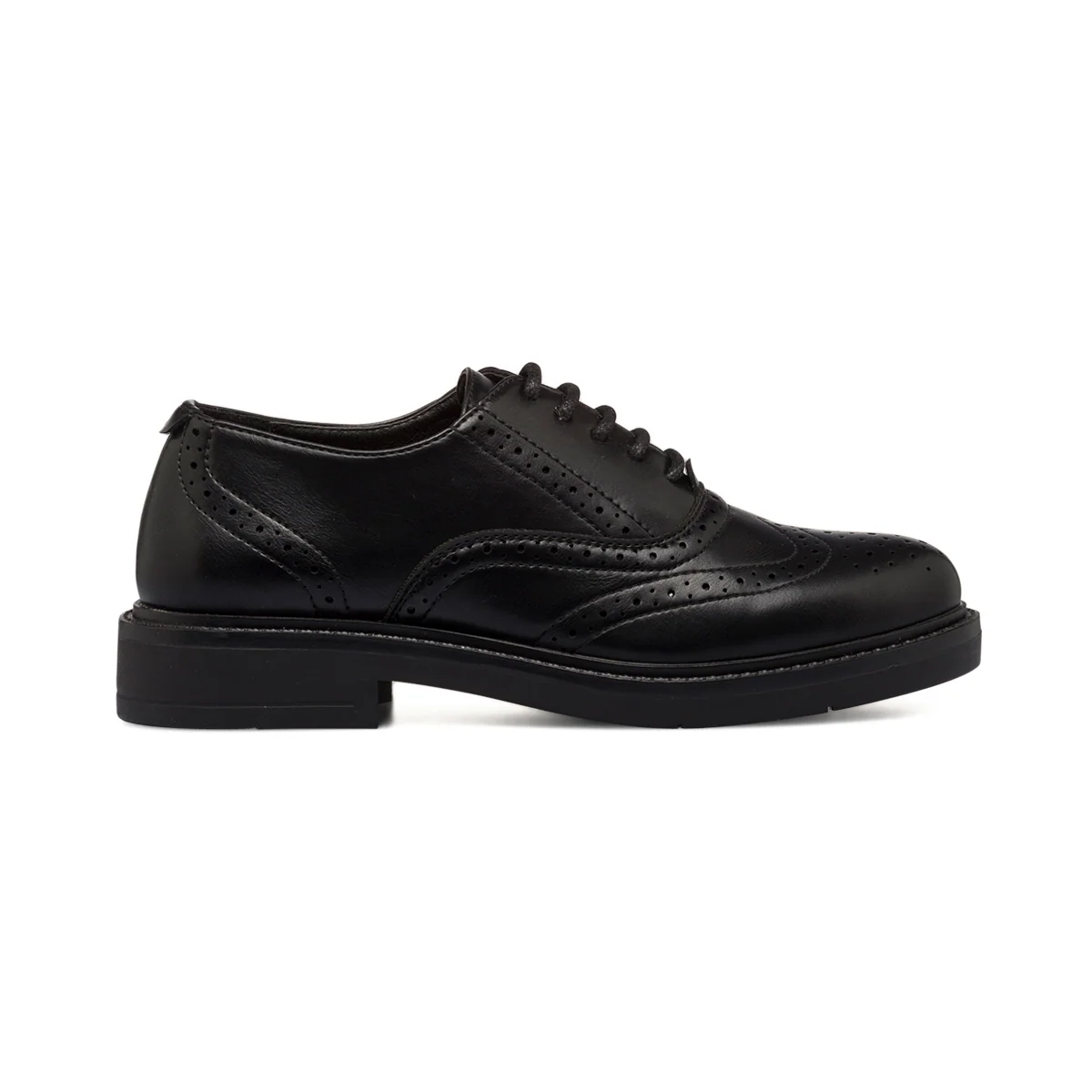 Stringate nere da donna con dettagli brogue e allacciatura oxford Piazza di Spagna