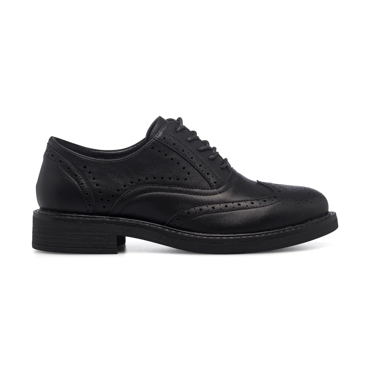 Stringate nere da donna con dettagli brogue Piazza di Spagna