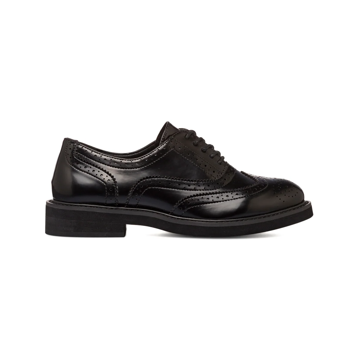 Stringate nere eleganti lucide da donna con allacciatura derby Lora Ferres