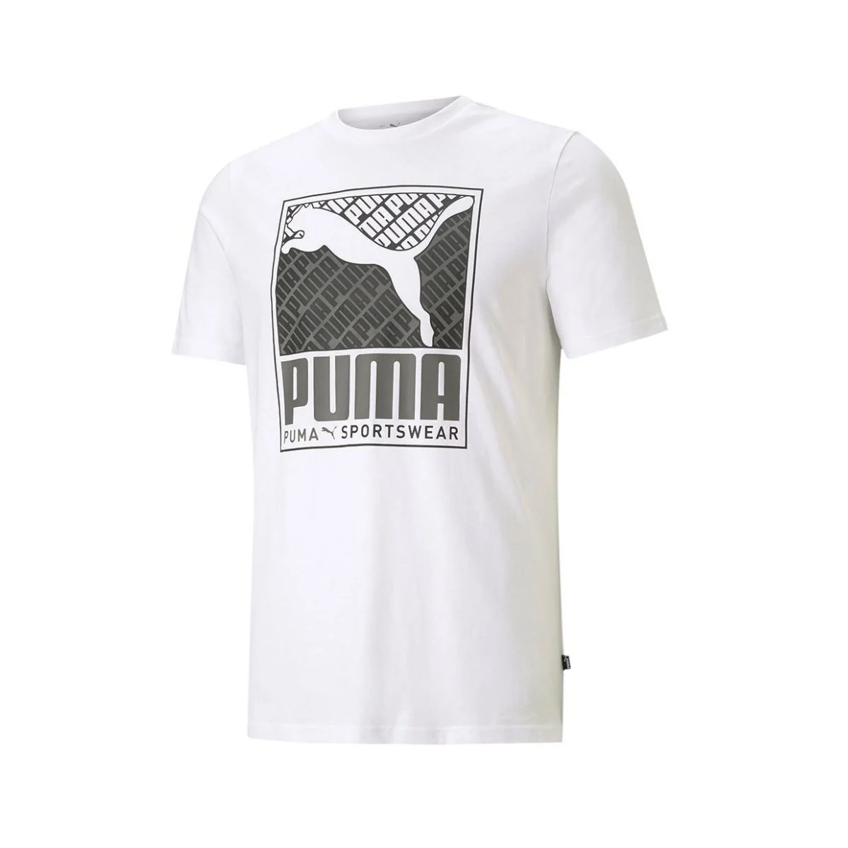 T-shirt bianca con stampa Puma Cat Box