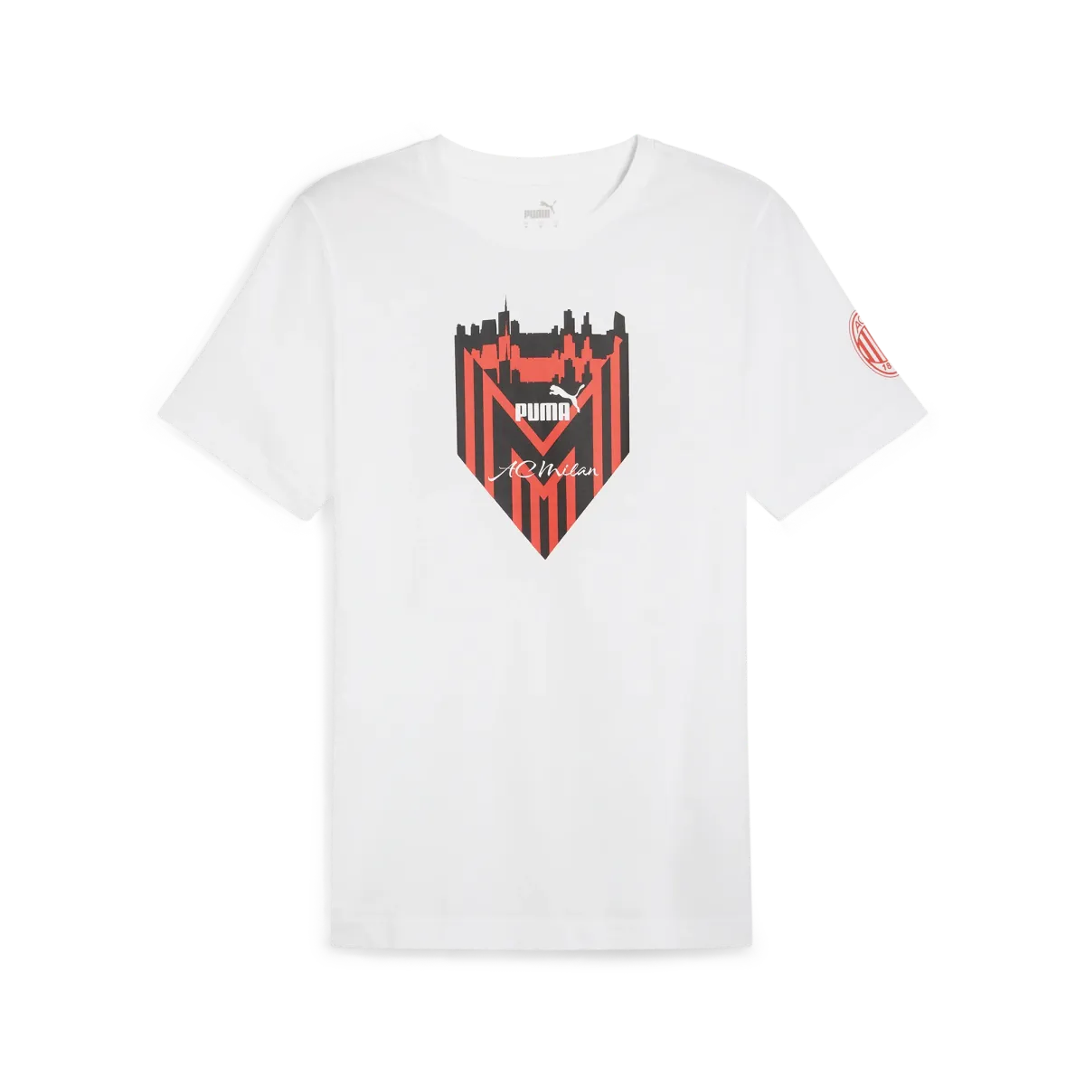 T-shirt bianca da uomo Puma x AC Milan Ftblicons