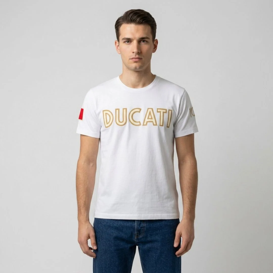 T-shirt bianca uomo Limited Edition Ducati 100