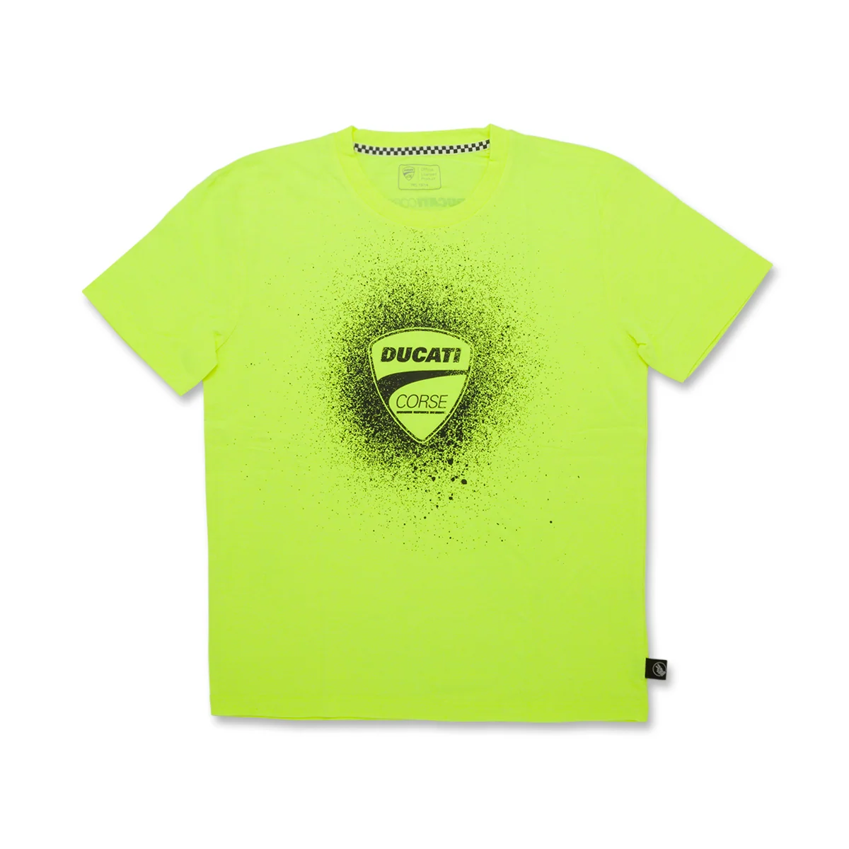T-shirt da bambino giallo fluo con logo Ducati Corse