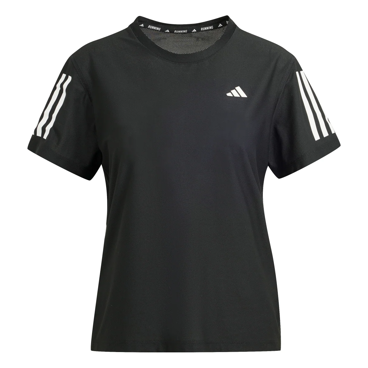 T-shirt da corsa nera da Donna con logo adidas