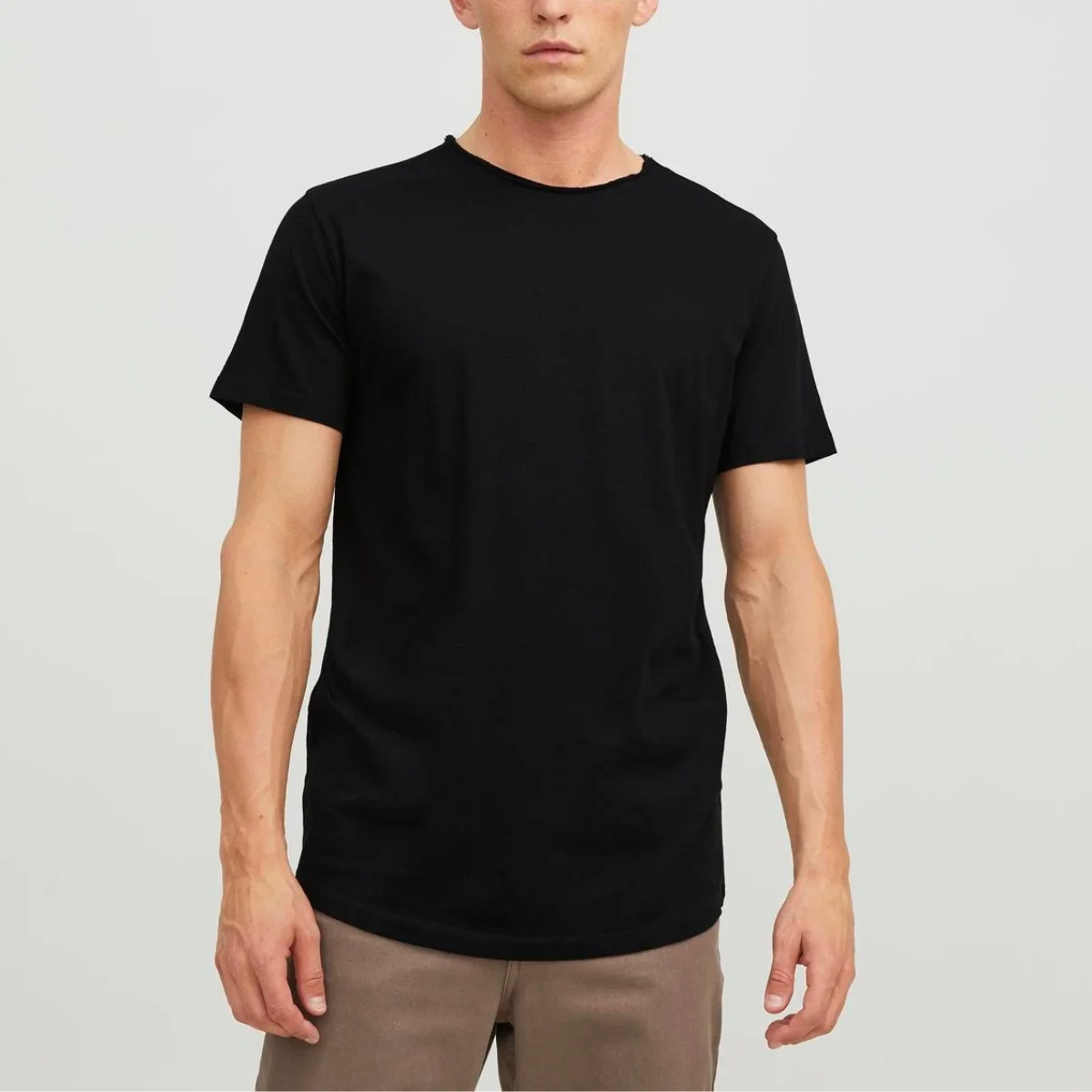 T-shirt da uomo nera in cotone Jack & Jones
