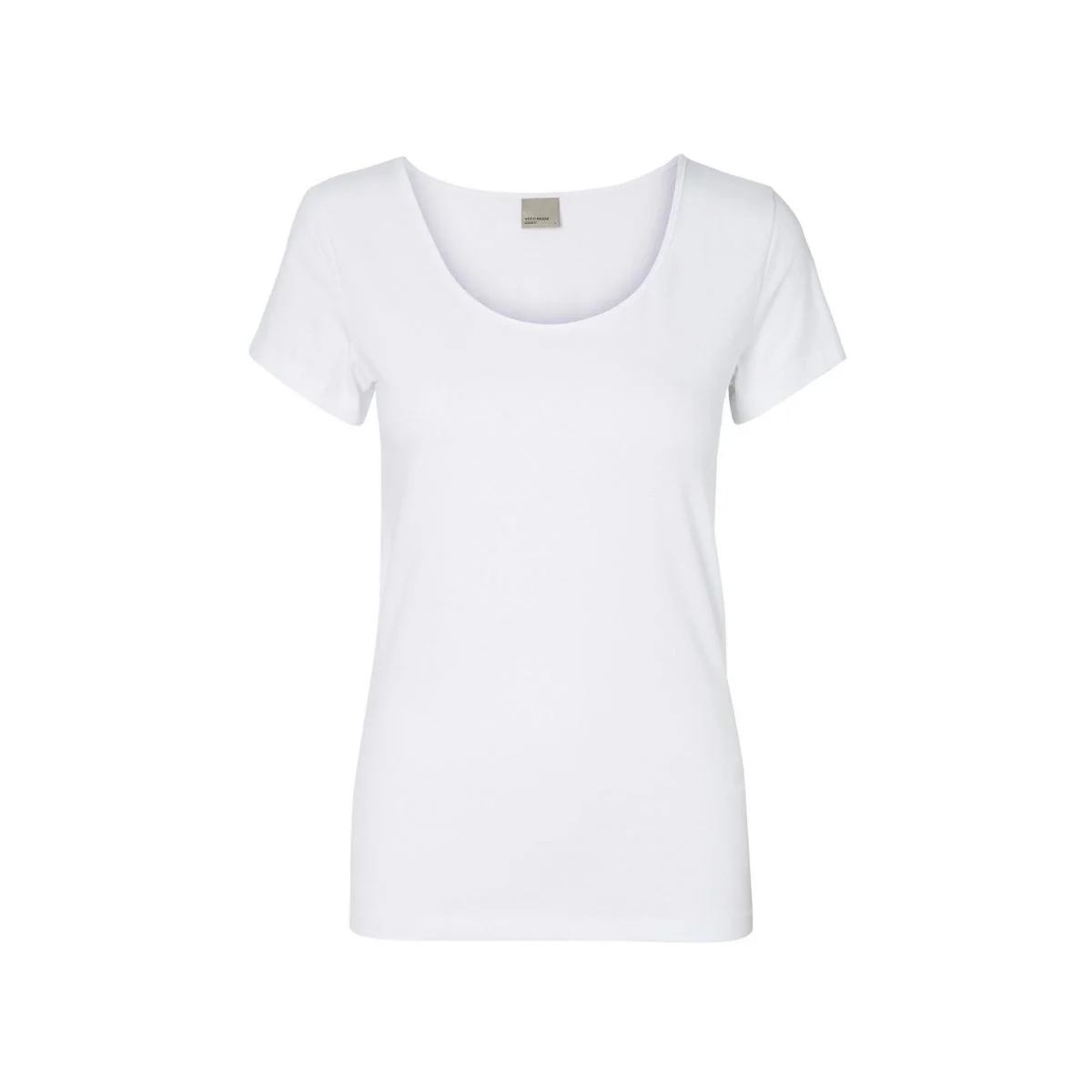 T-shirt girocollo stretch bianca da donna Vero Moda