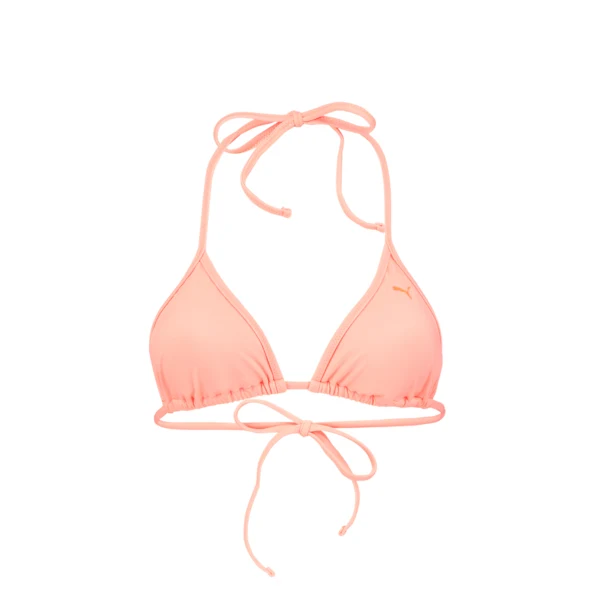 Top bikini color pesca a triangolo da donna PUMA Swim