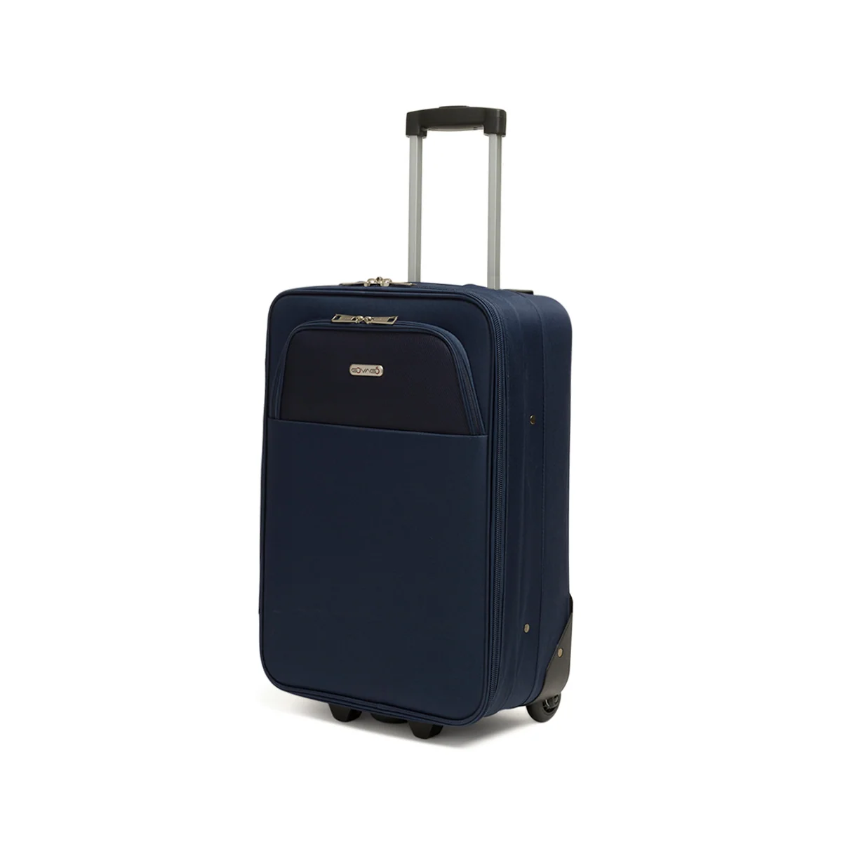 Trolley bagaglio a mano blu navy in tessuto Govago