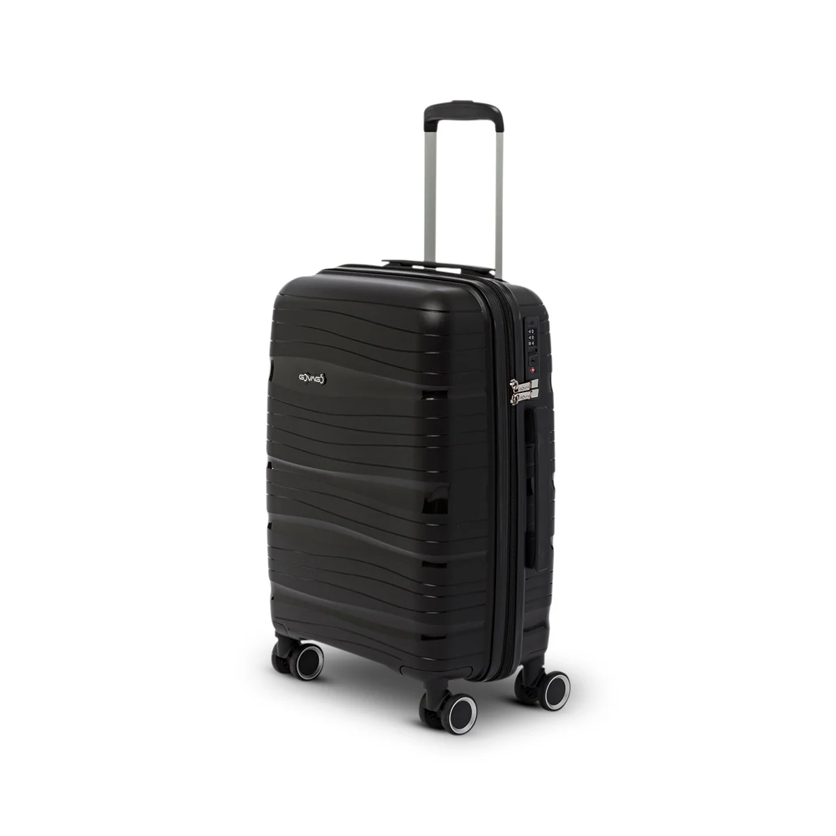 Trolley bagaglio a mano nero in PP Govago