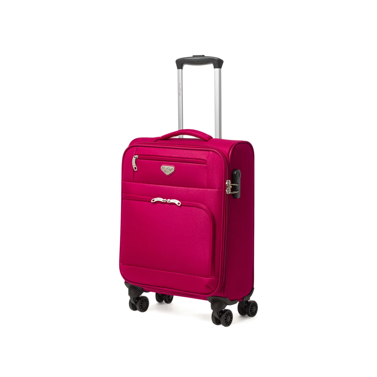 Trolley bagaglio a mano rossa in tessuto resistente Romeo Gigli Milano