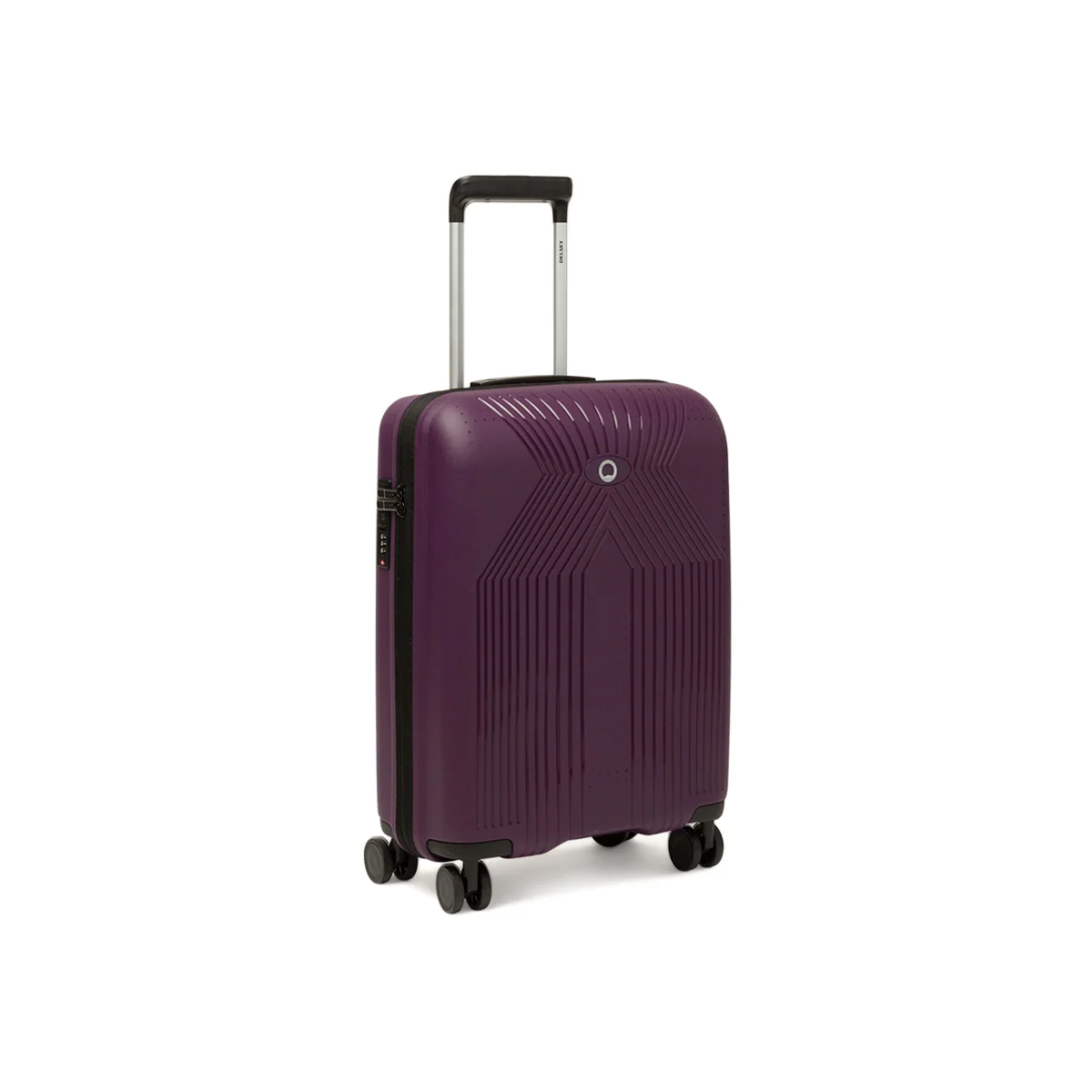 Trolley bagaglio a mano viola in ABS Delsey Paris