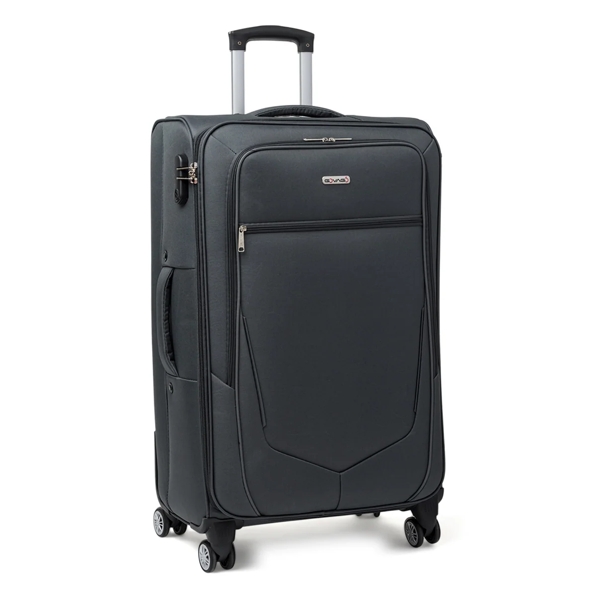 Trolley grande grigio antracite in tessuto Govago