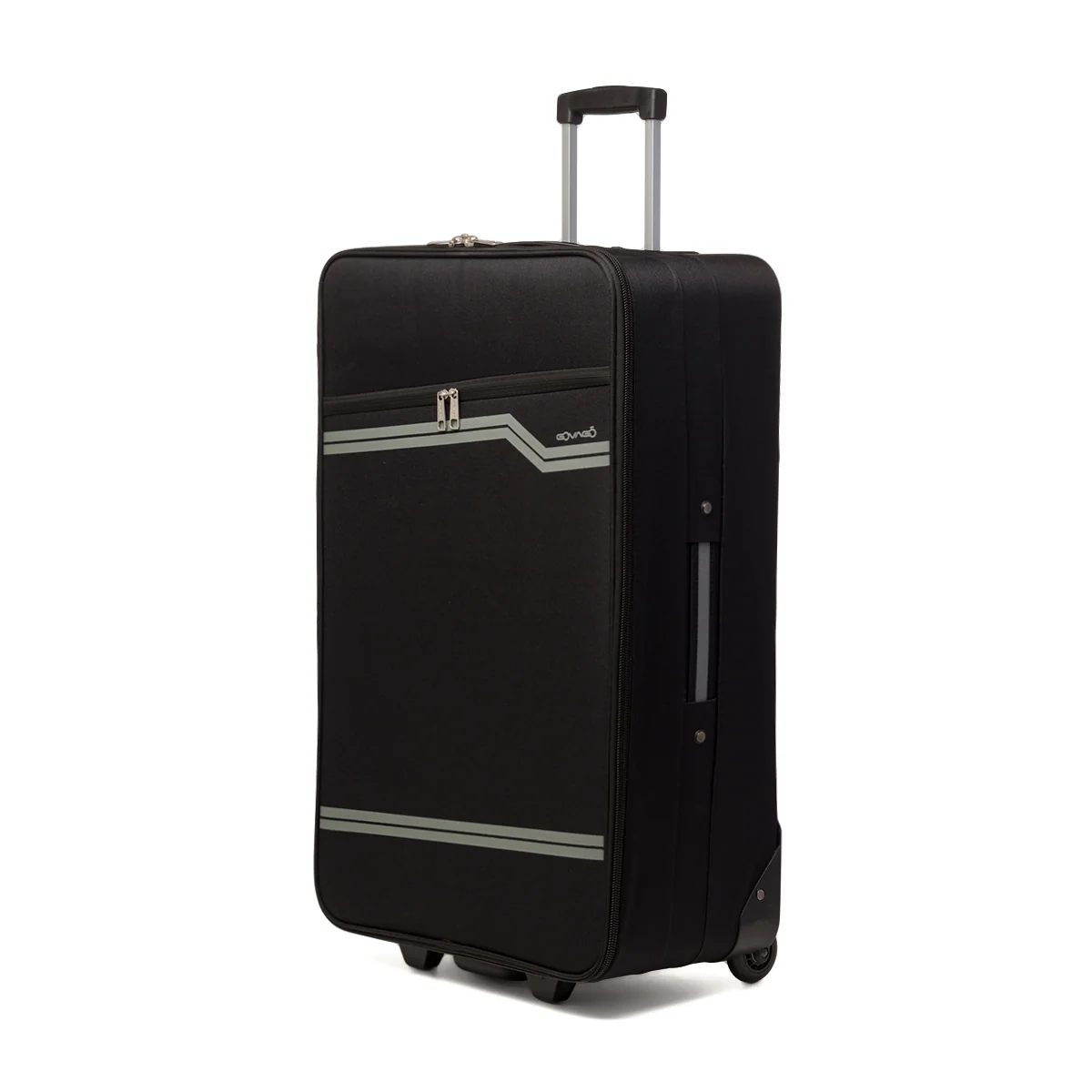 Trolley grande nero in tessuto Govago