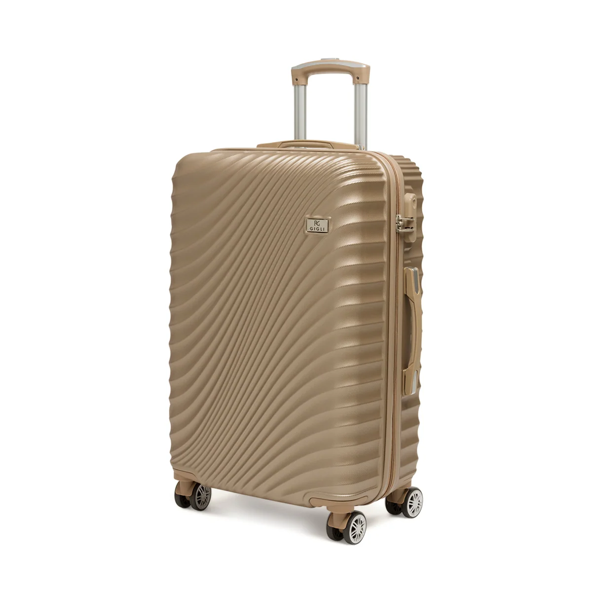 Trolley medio champagne in ABS Romeo Gigli