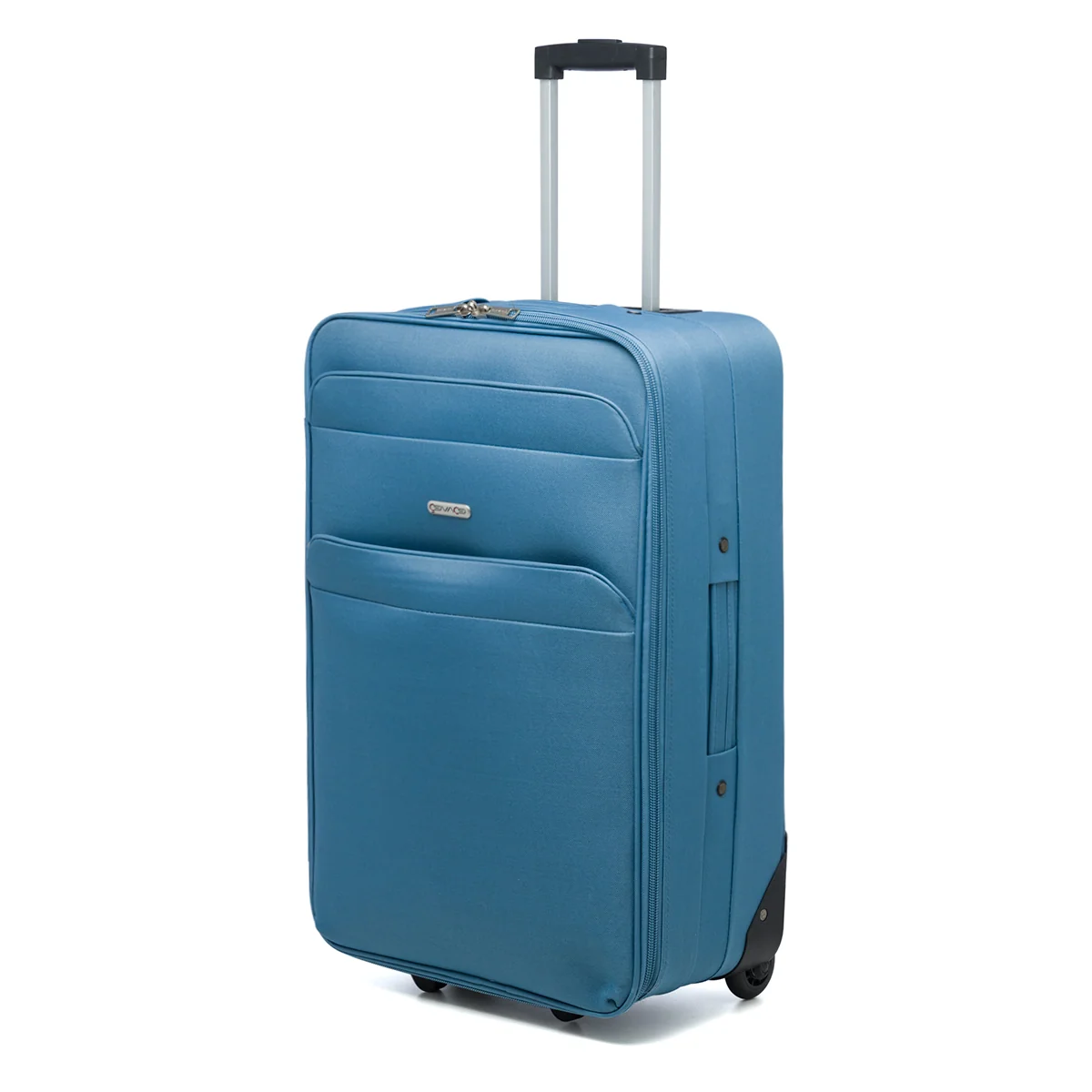 Trolley medio rigido azzurro in tessuto Govago